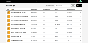Werkzeugmanagement in Craftboxx